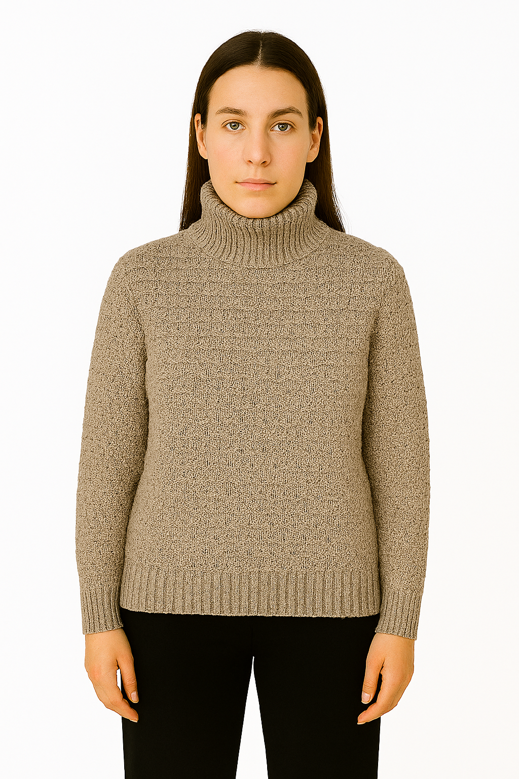 MOCK NECK TEXTURED KNIT – ESCAPISM