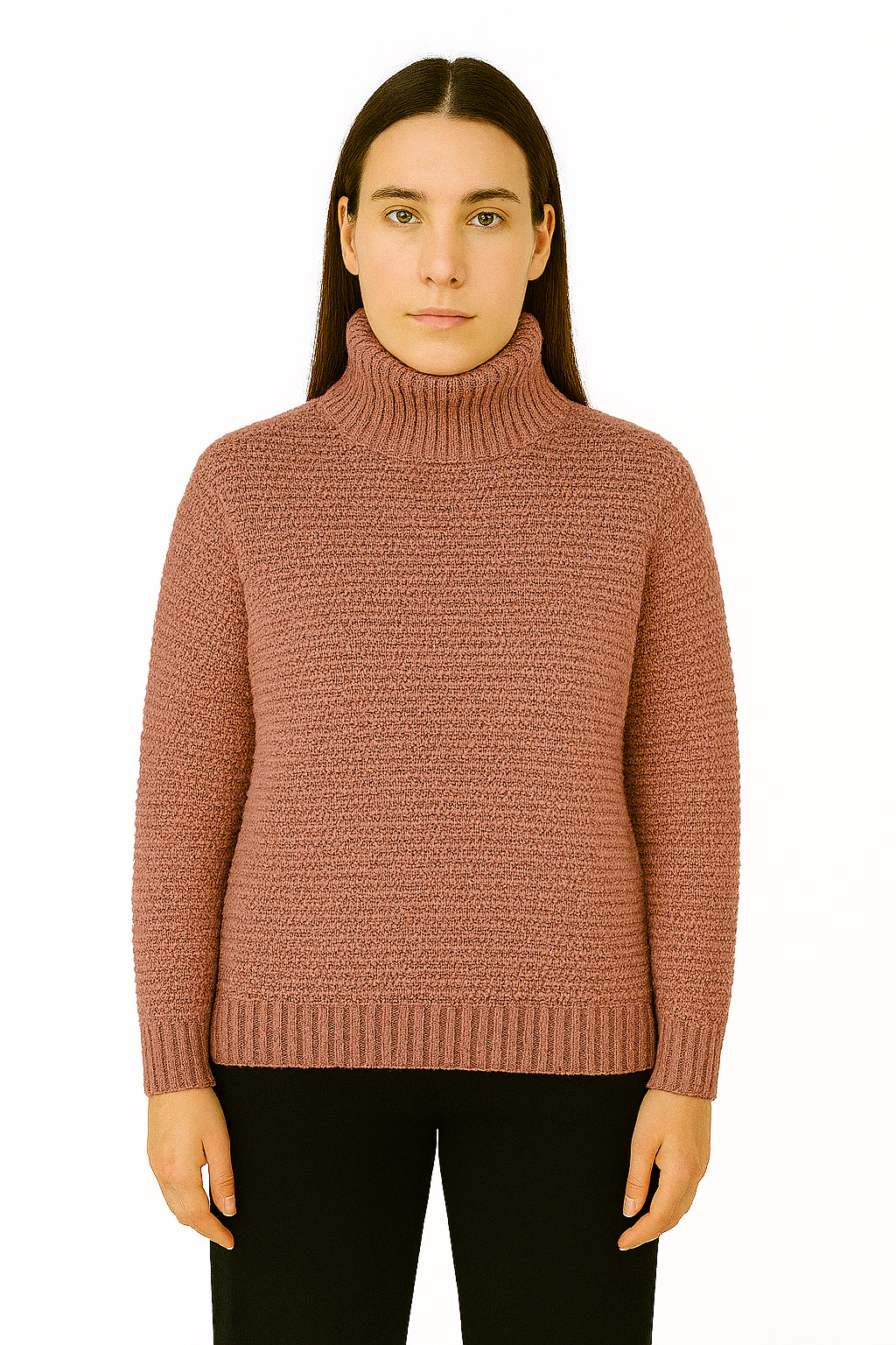 MOCK NECK TEXTURED KNIT – ESCAPISM