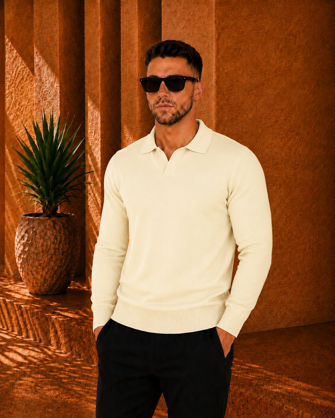 LONG SLEEVE POLO - ESCAPISM