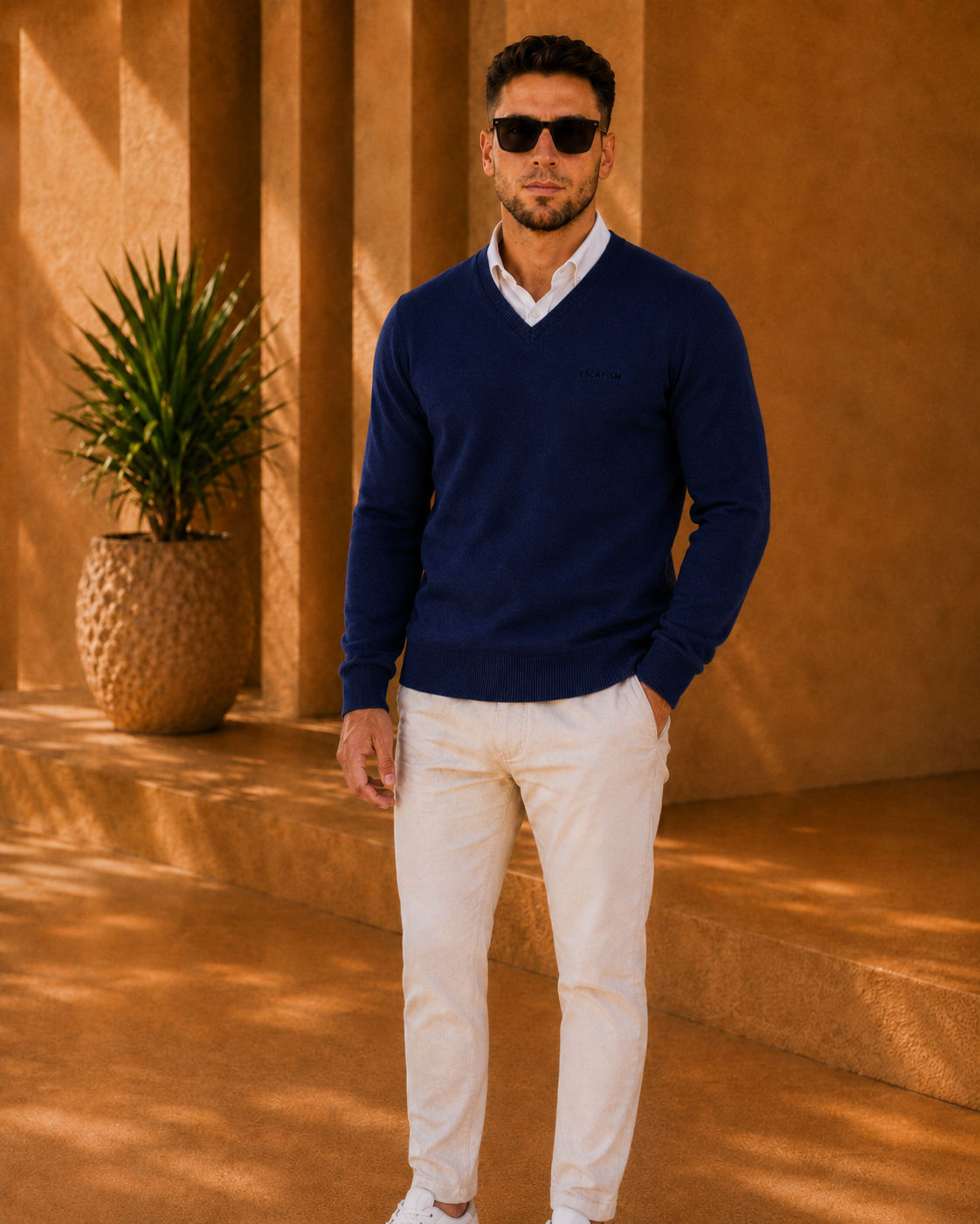 V-NECK EMBROIDERED – ESCAPISM