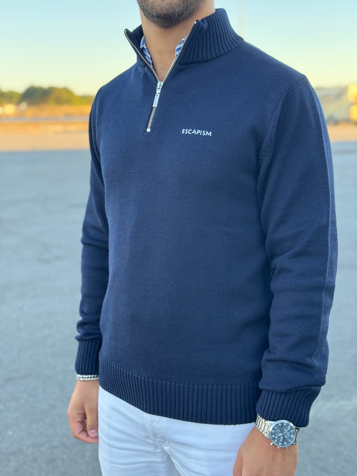 HALF ZIP POLO - ESCAPISM