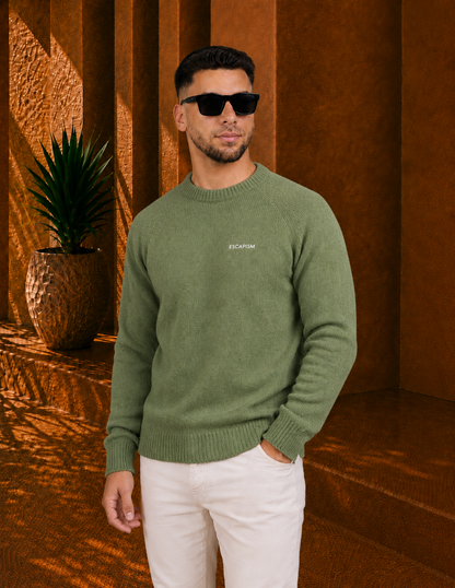 CREWNECK EMBROIDERED RAGLAN - ESCAPISM
