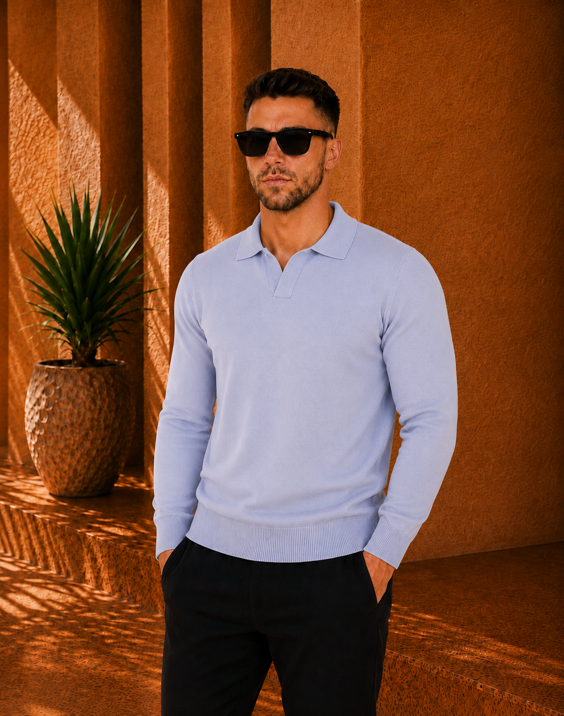 LONG SLEEVE POLO - ESCAPISM