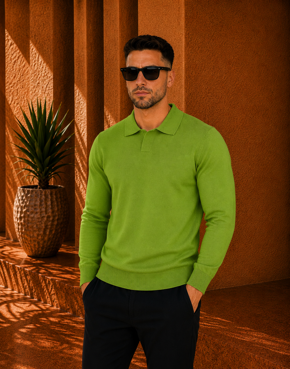 LONG SLEEVE POLO - ESCAPISM