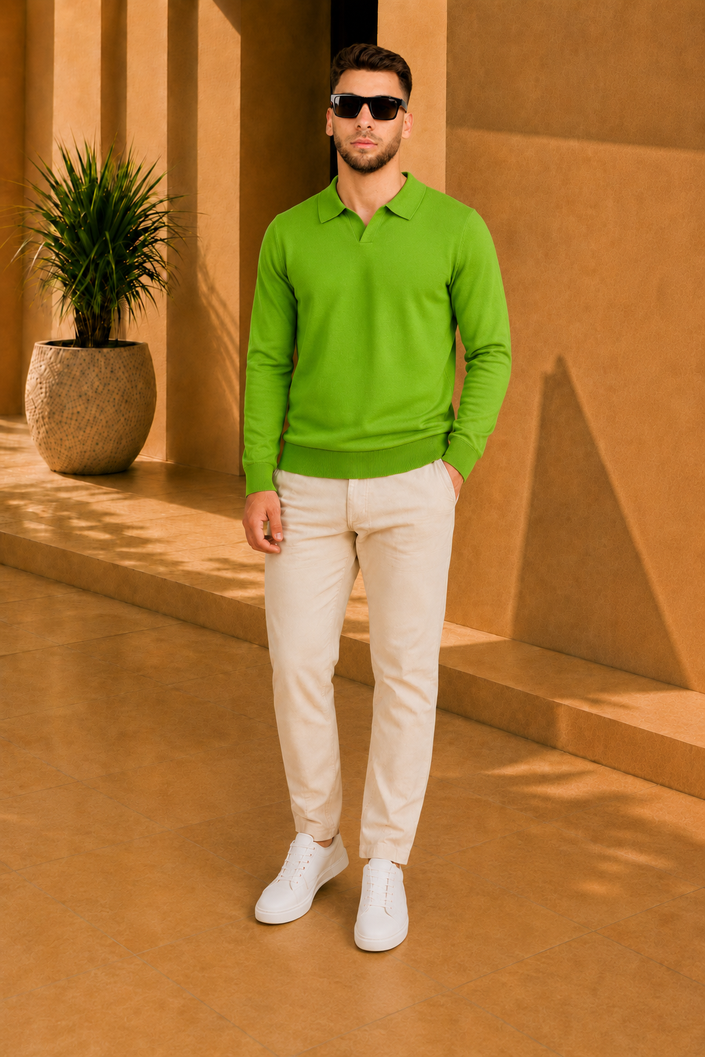 LONG SLEEVE POLO - ESCAPISM