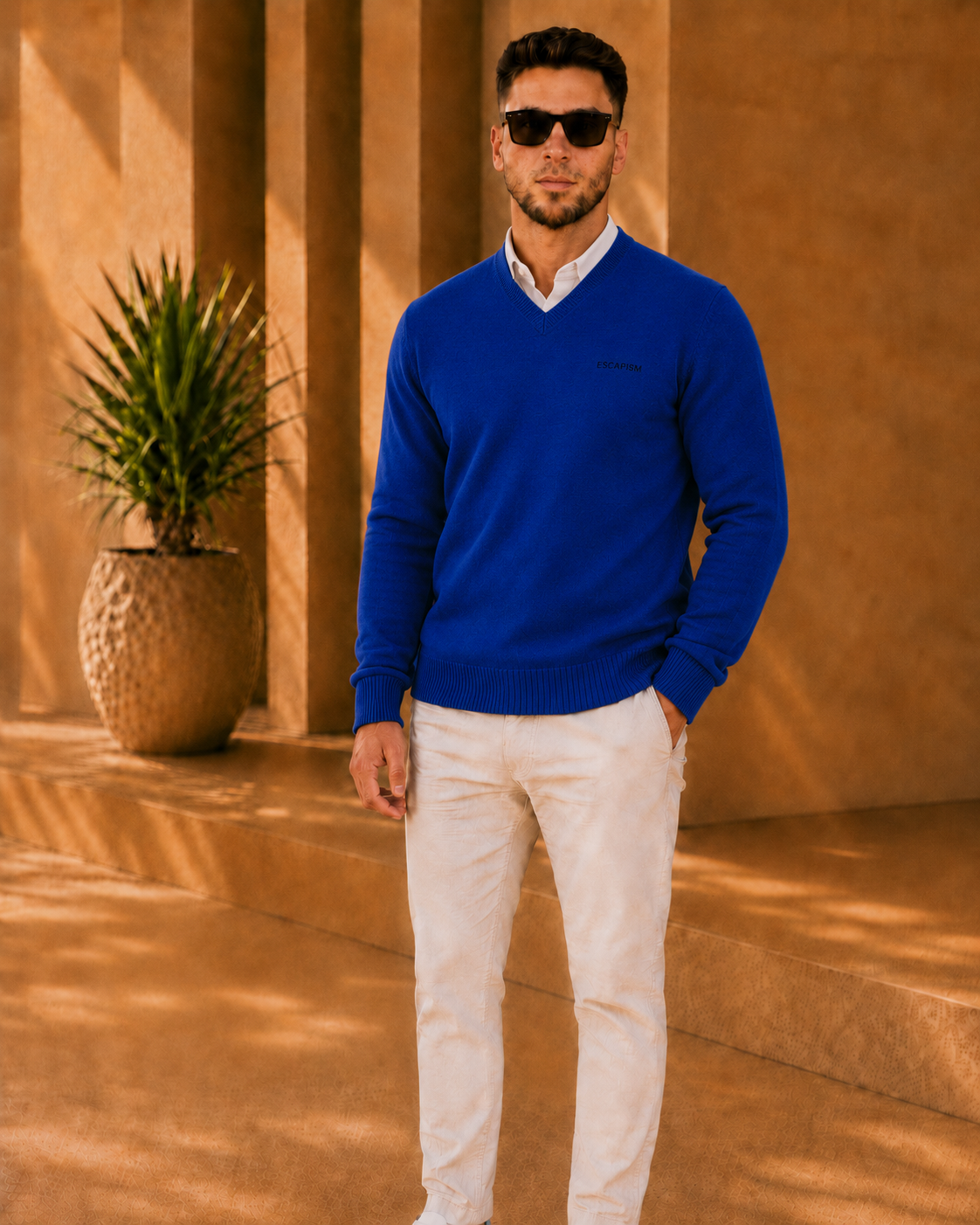 V-NECK EMBROIDERED – ESCAPISM
