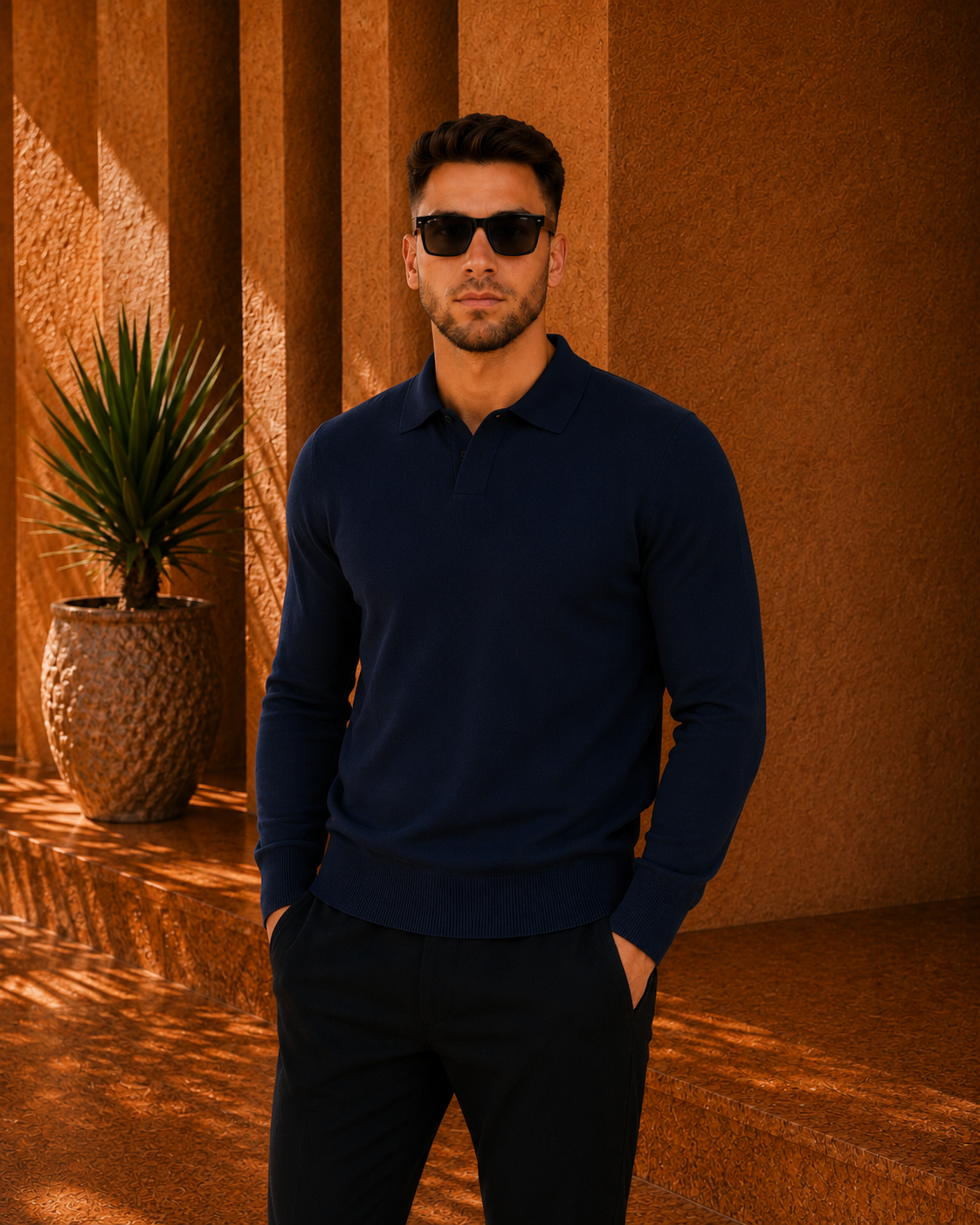 LONG SLEEVE POLO - ESCAPISM