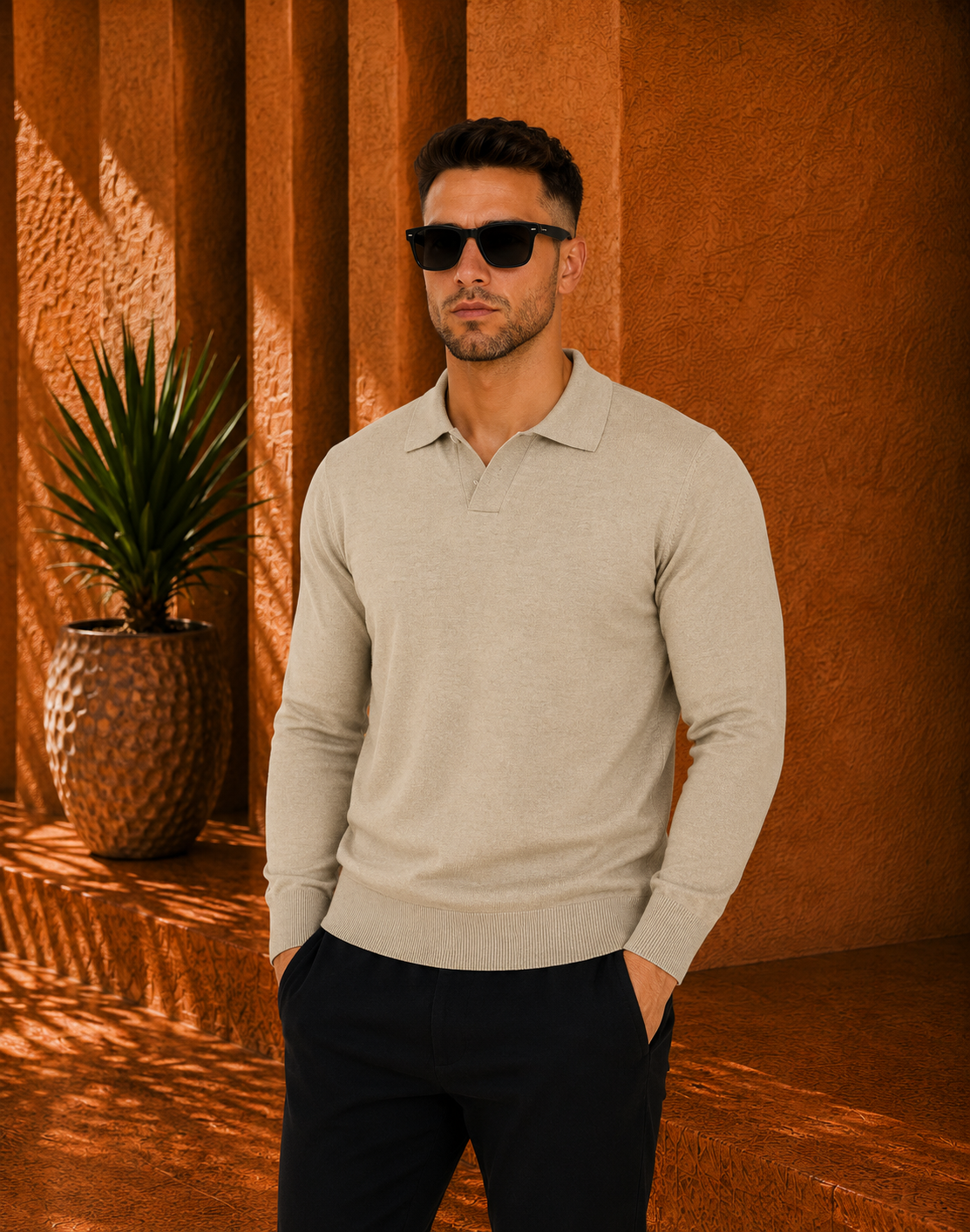 LONG SLEEVE POLO - ESCAPISM