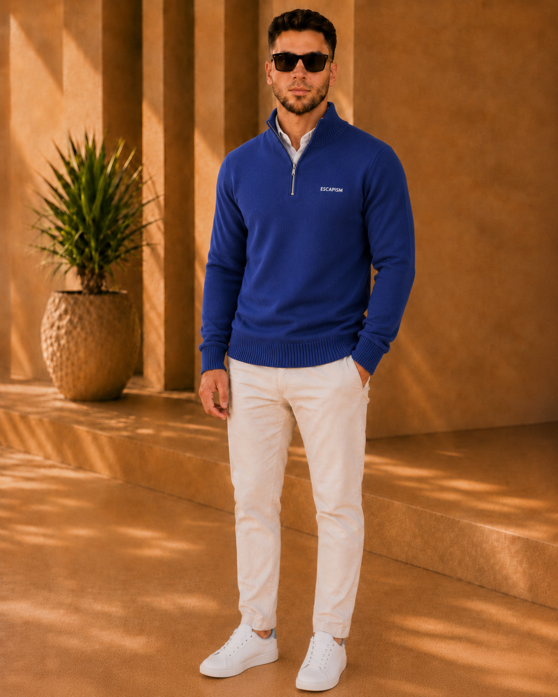 HALF ZIP POLO - ESCAPISM