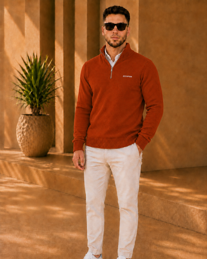 HALF ZIP POLO - ESCAPISM