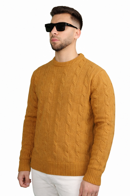 CREWNECK CABLE KNIT - ESCAPISM
