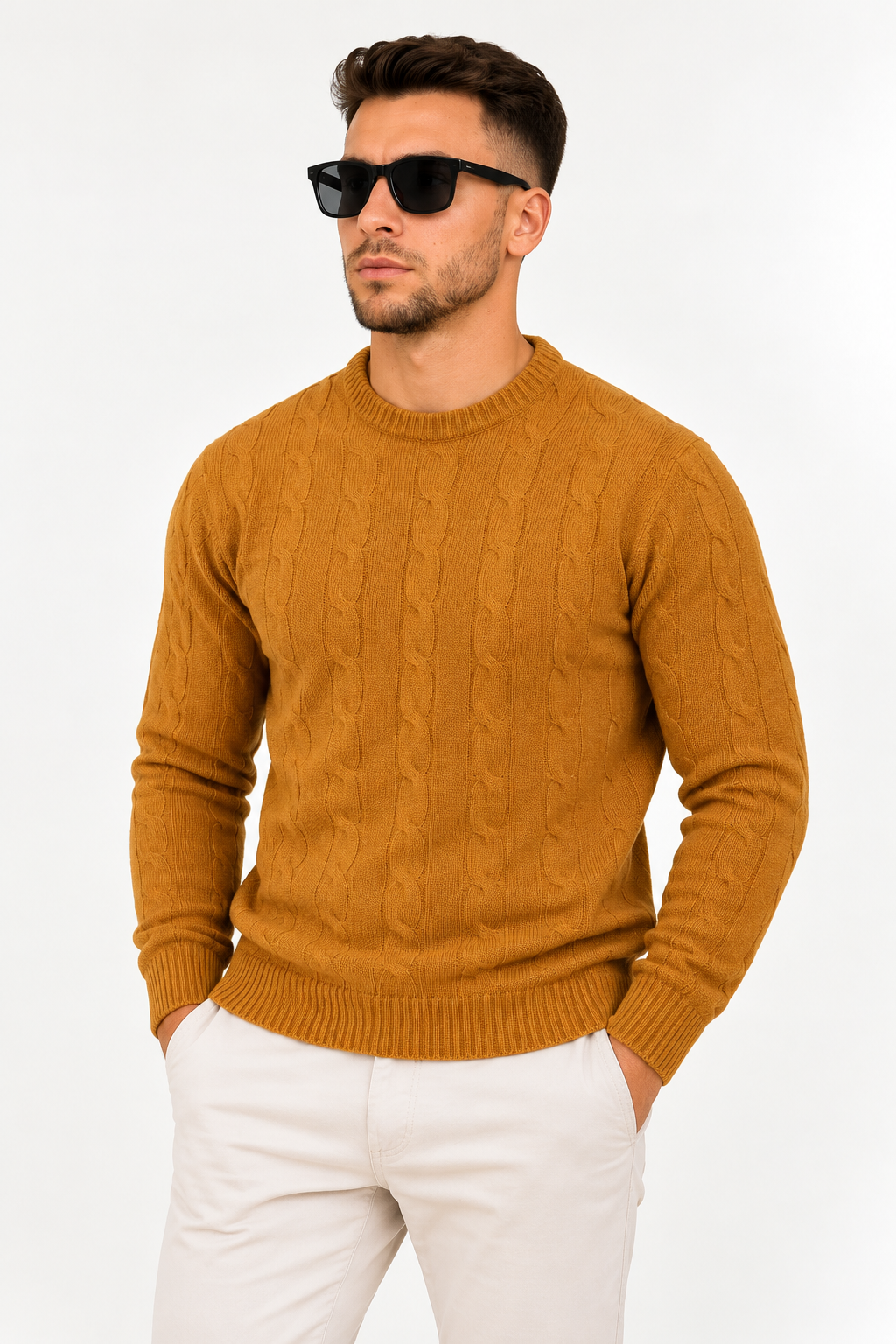 CREWNECK CABLE KNIT - ESCAPISM