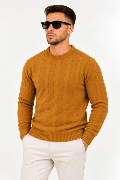 CREWNECK CABLE KNIT - ESCAPISM