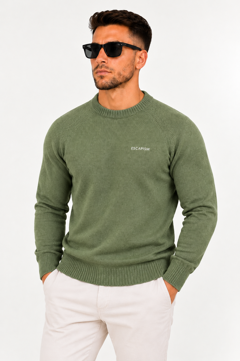 CREWNECK EMBROIDERED RAGLAN - ESCAPISM