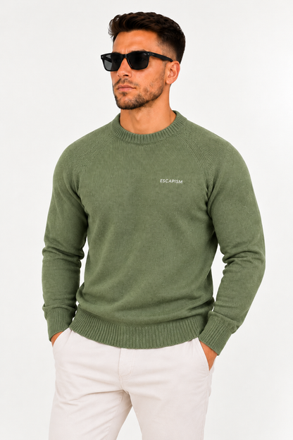 CREWNECK EMBROIDERED RAGLAN - ESCAPISM
