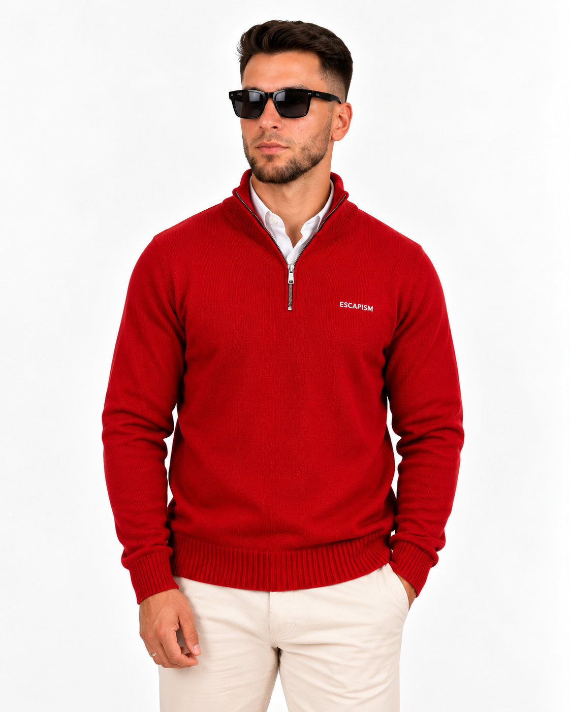 HALF ZIP POLO - ESCAPISM